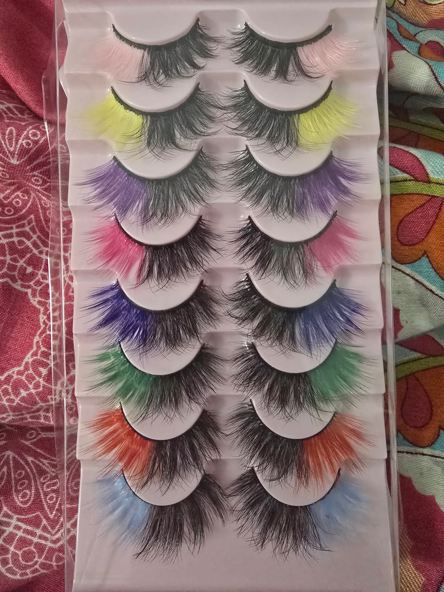 8 pair colored eyelash