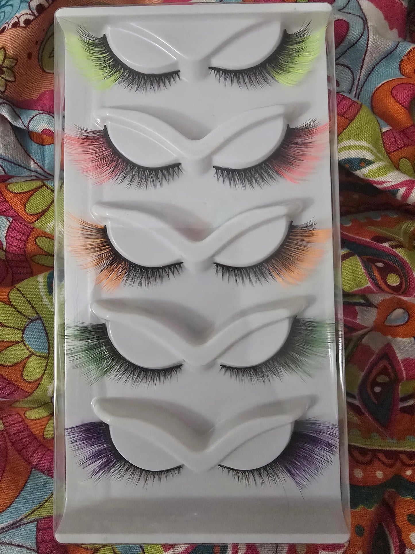 5 Pair Neon tray Eyelashes