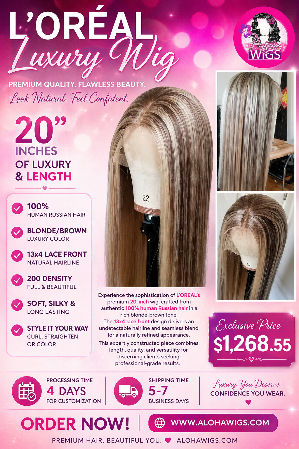 L'oreal 20inch (Top Quality) 200DENSITY