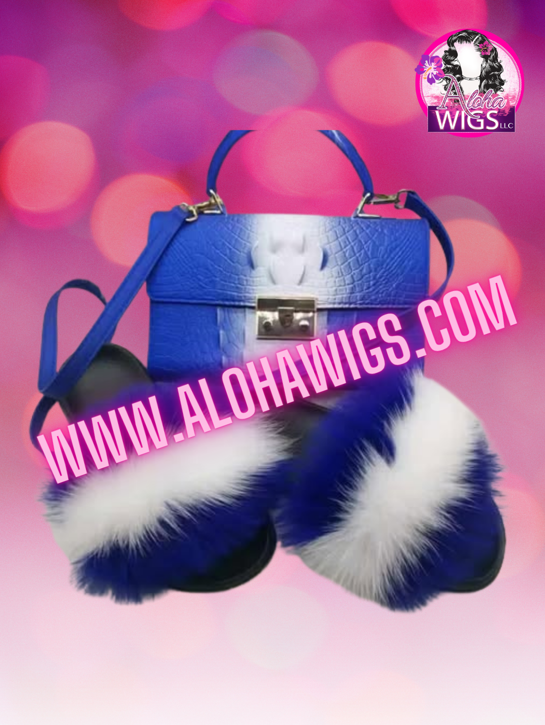 Faux Furr Slippa's + Matching Handbag