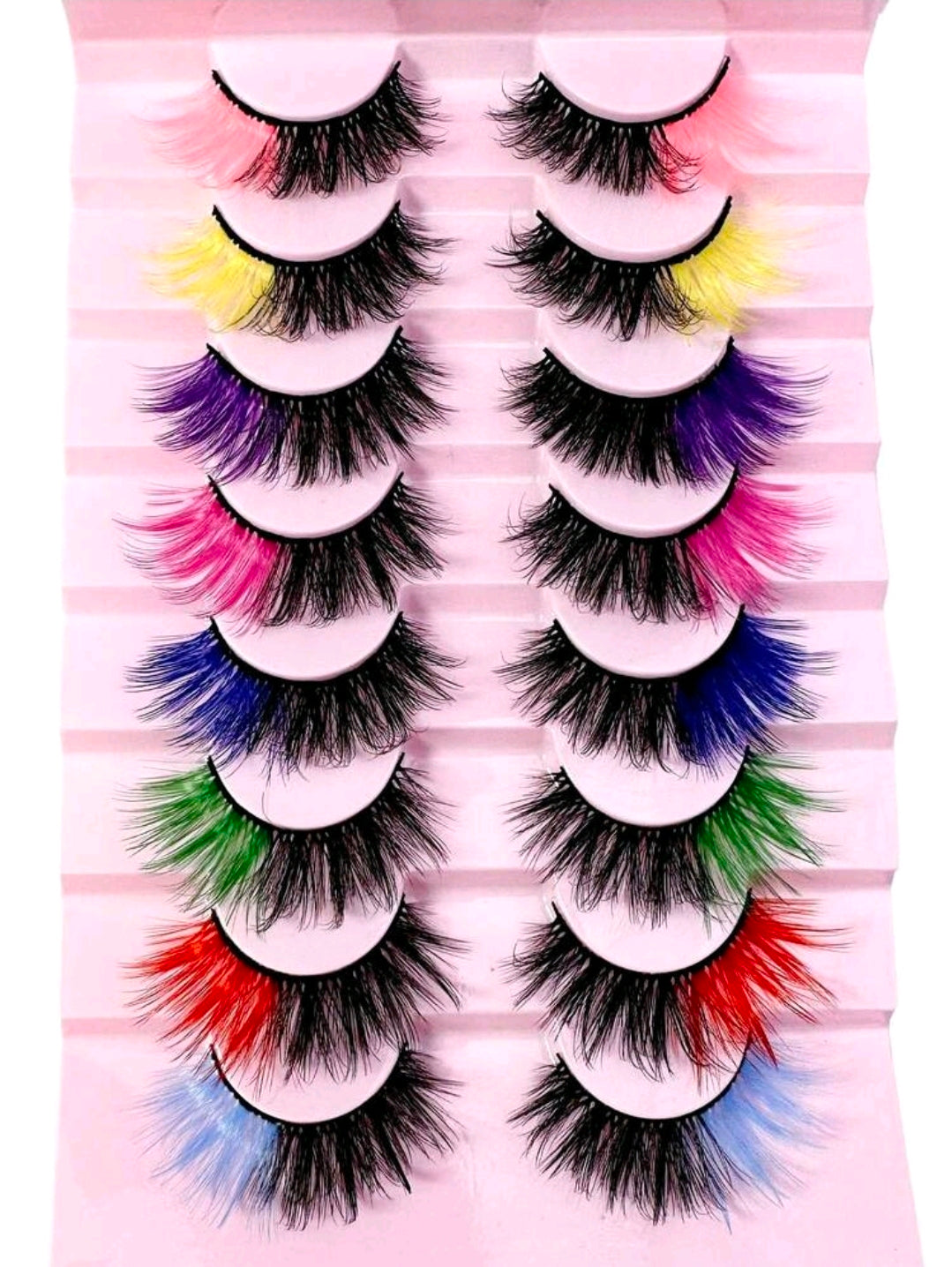 8 pair colored eyelash