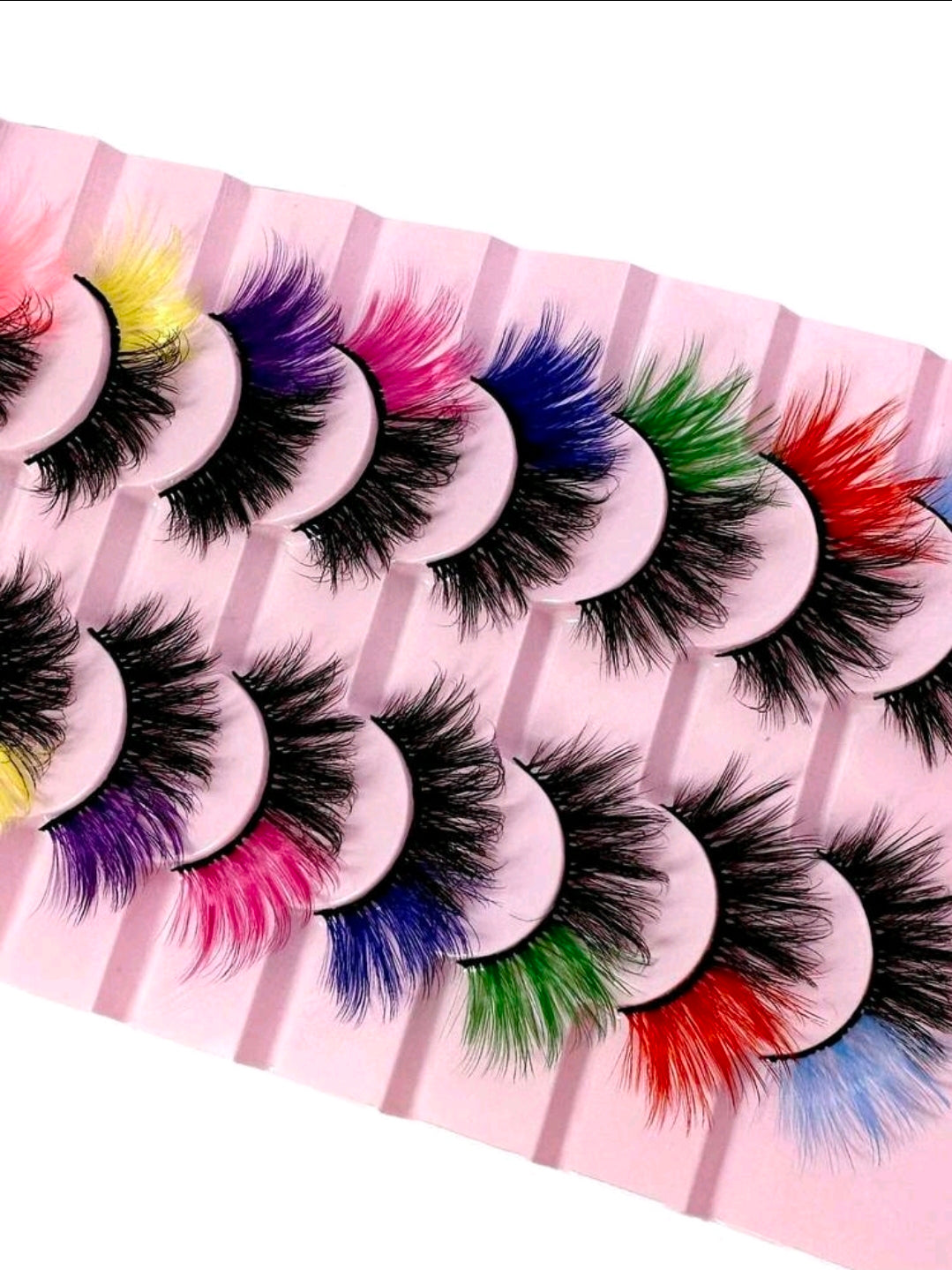 8 pair colored eyelash