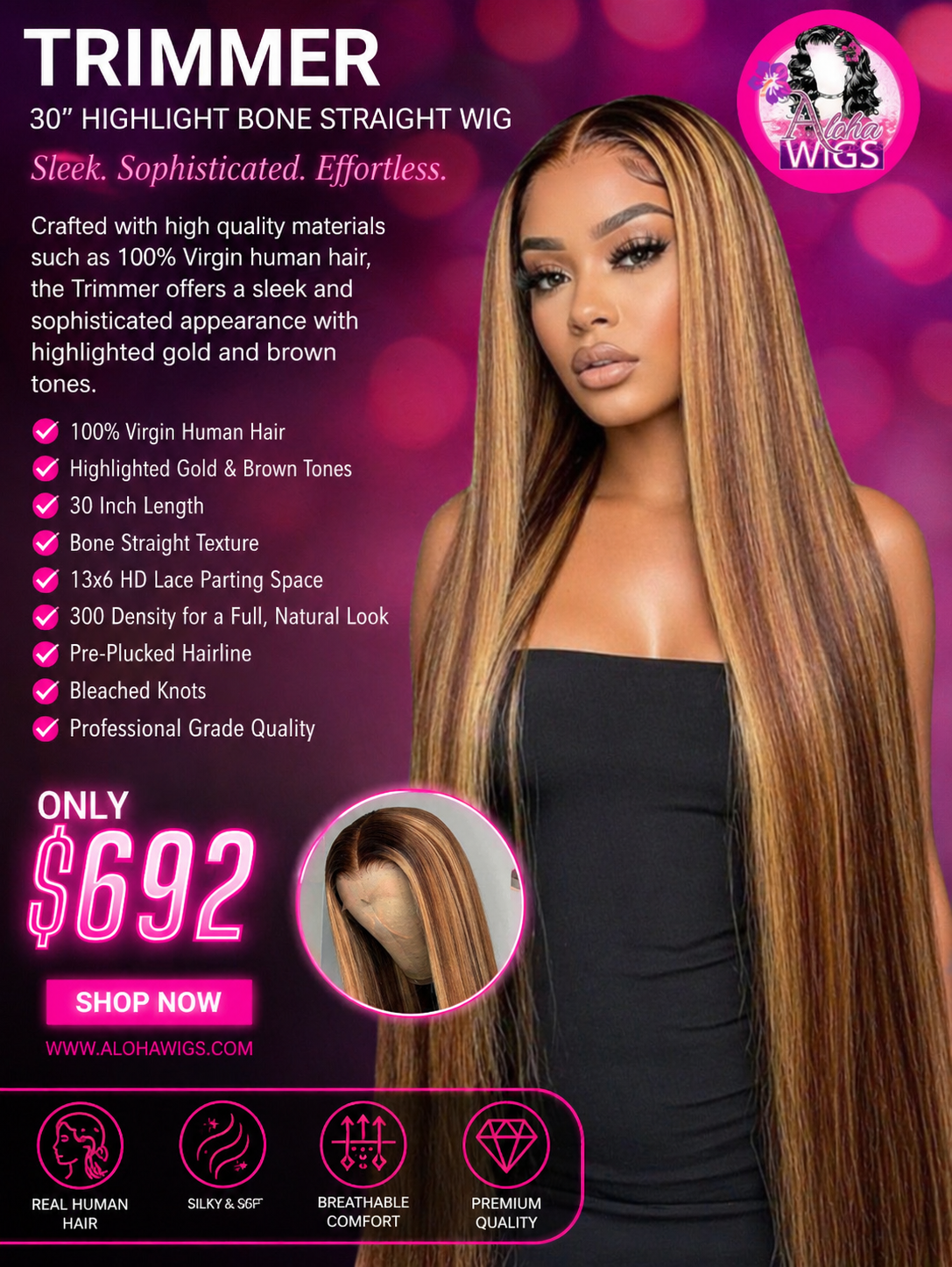 Trimmer 30inch (HUMAN) MLD (300%Density)