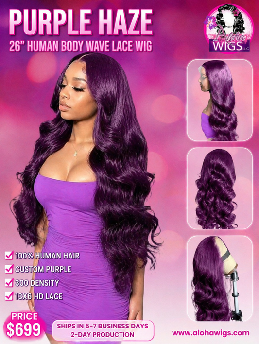 Purple Haze 26inch (Human) 300 DENSITY