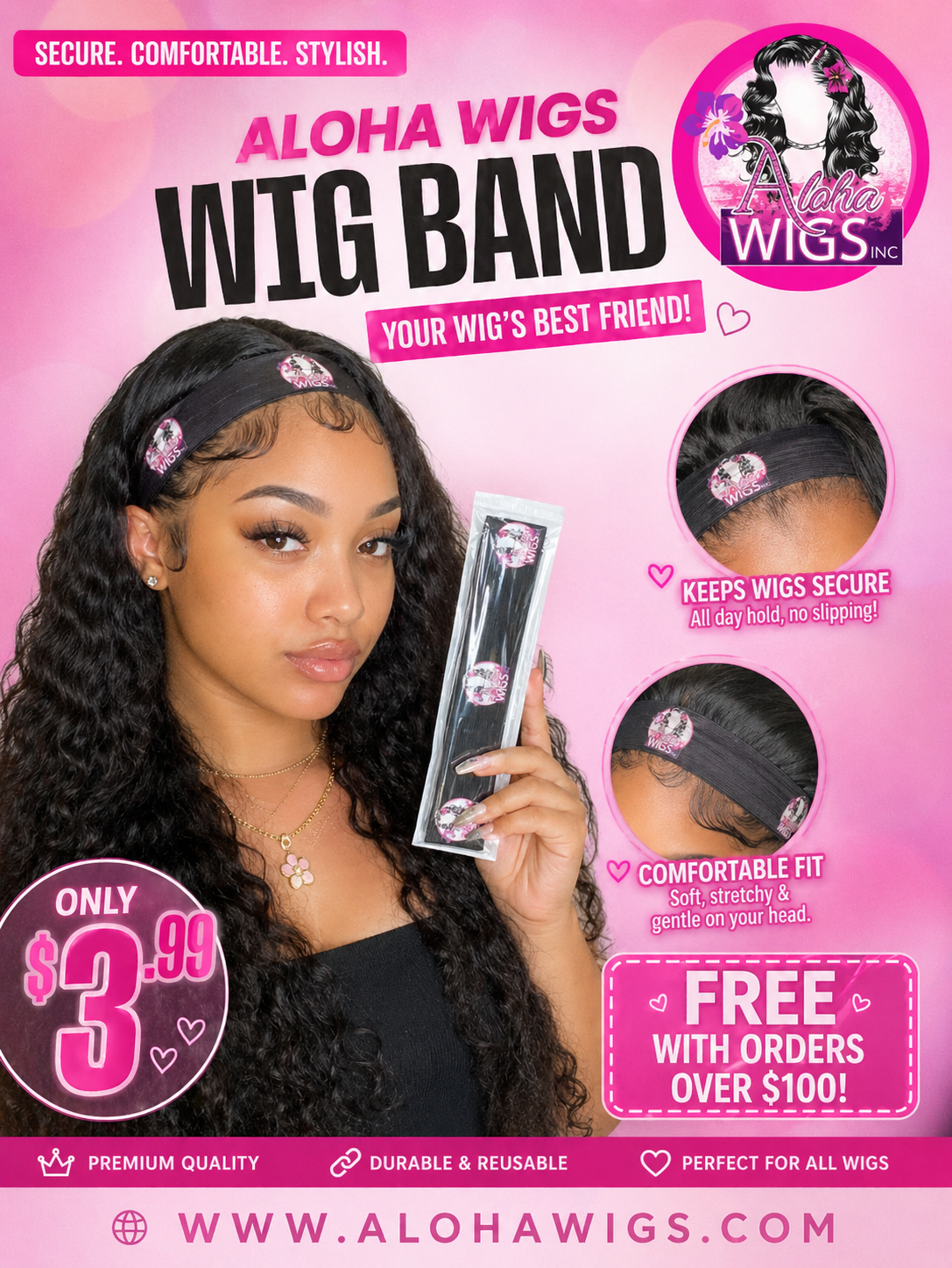 (1) Wig band