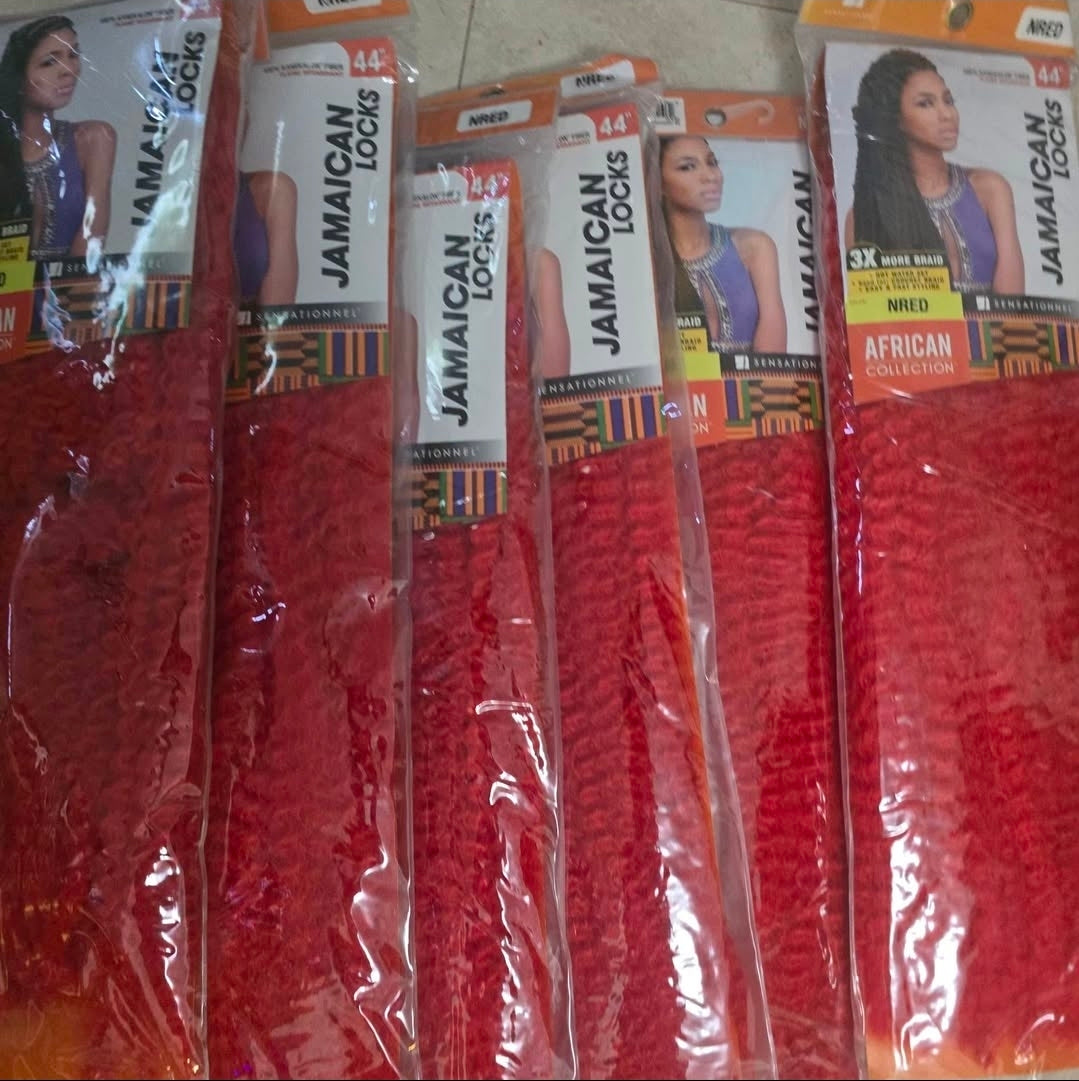 6pcks red Jamaican lock hair