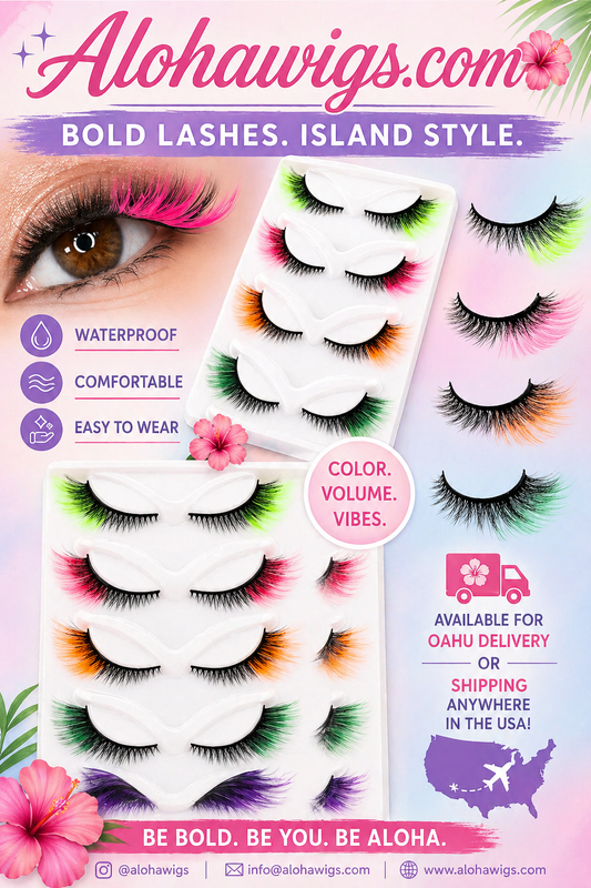 5 Pair Neon tray Eyelashes
