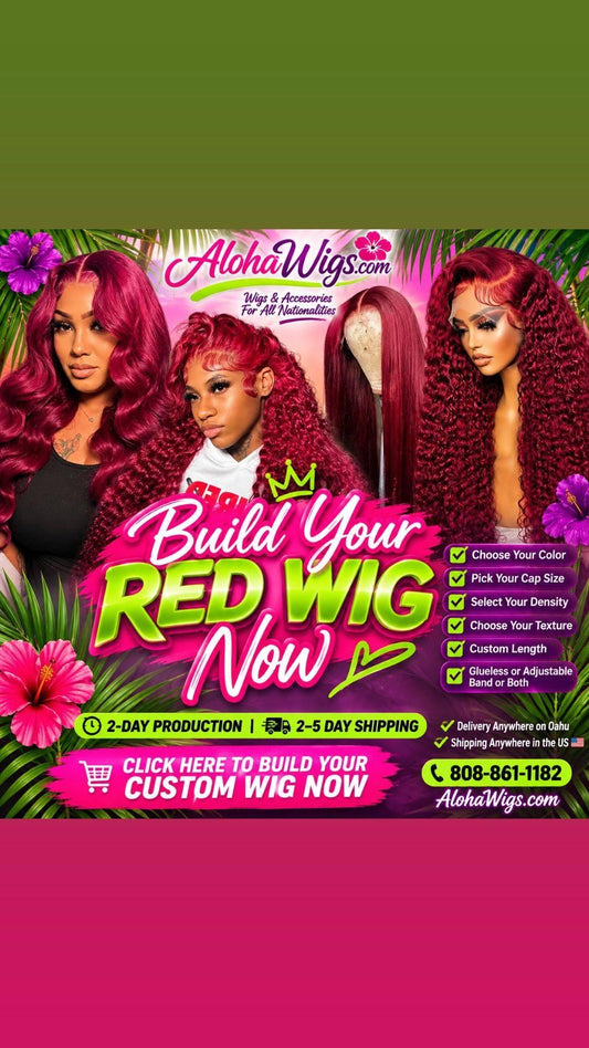 Build your RED wig (Human)250density 13x6